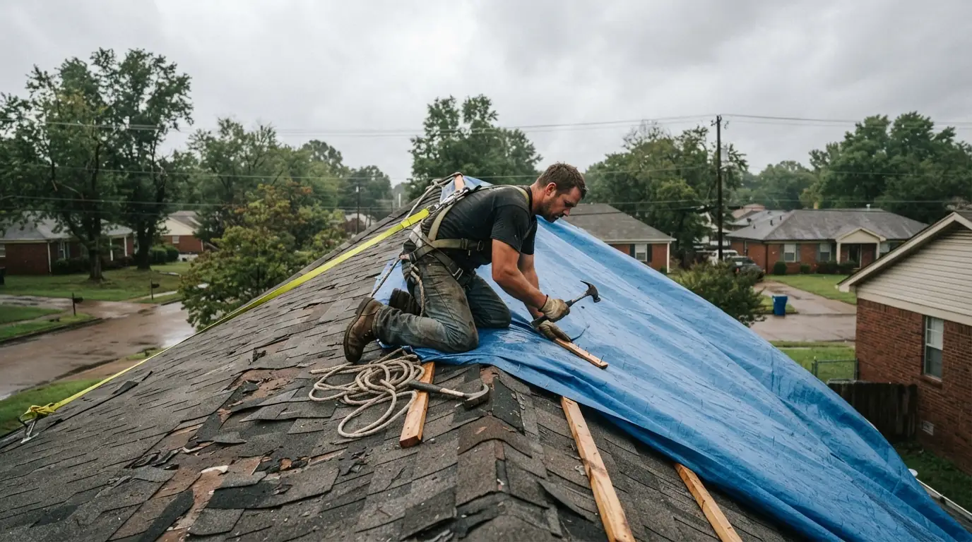 Storm & Emergency roofing work in Memphis
