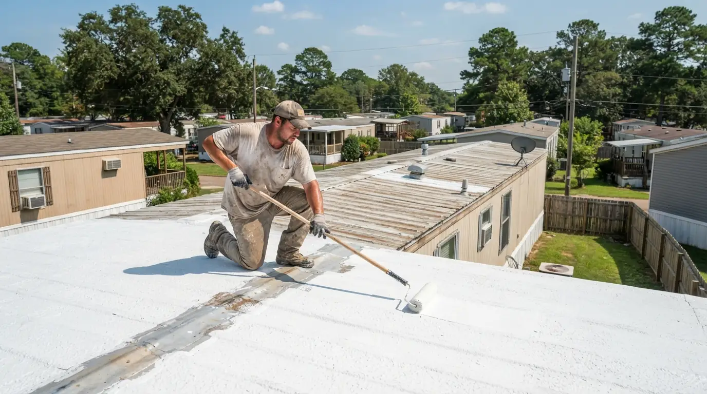 Coating a mobile home roof in Memphis
