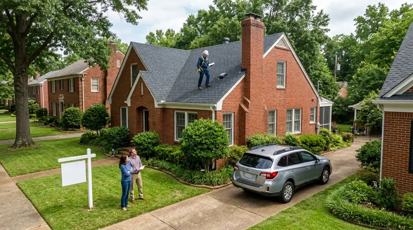 Pre-purchase roof inspection on a Memphis home