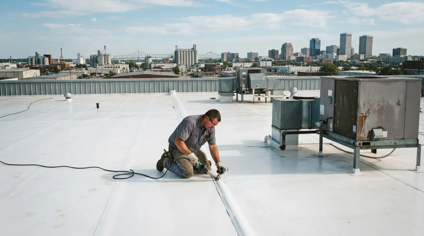 Commercial roofing work in Memphis